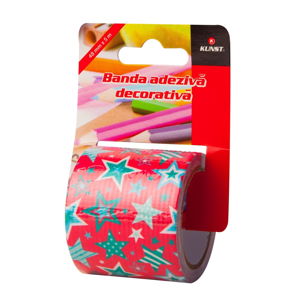 Banda adeziva decorativa Kunst Stelute 500x4.8 cm, tip Duct Tape