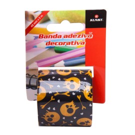 Banda adeziva decorativa Kunst Bones 500x4.8 cm, tip Duct Tape
