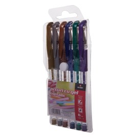 Set pixuri cu gel metalic Kunst, 6 culori