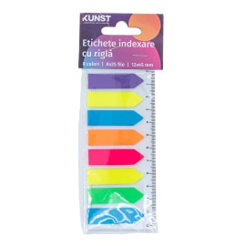 Etichete indexare KUNST cu rigla, 8 culori x 25 file