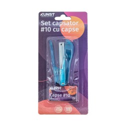 Set capsator KUNST, #10 cu capse, albastru