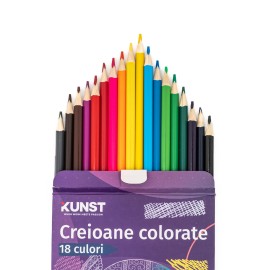 Set Creioane colorate KUNST, multicolor, 18 buc