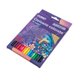 Set Creioane colorate KUNST, multicolor, 18 buc