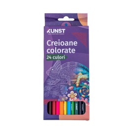 Set Creioane colorate KUNST, multicolor, 24buc