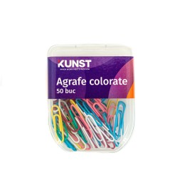 Set agrafe metalice, KUNST, 28 mm, colorate, 50 buc