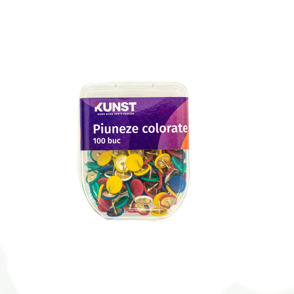 Set piuneze KUNST, colorate, 100 buc