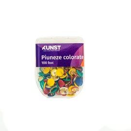 Set piuneze KUNST, colorate, 100 buc