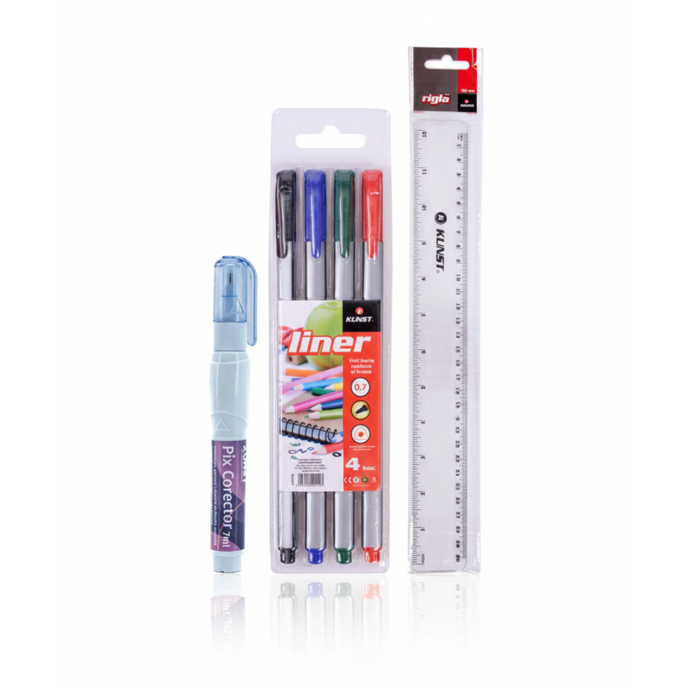 SET KUNST Liner, Corector si Rigla30 cm