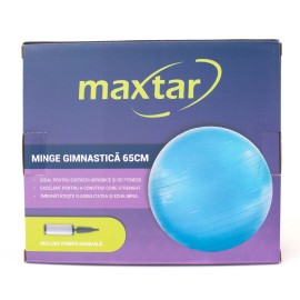 Minge Gimnastica Maxtar Fitness 65 cm, 0.92 kg, albastru