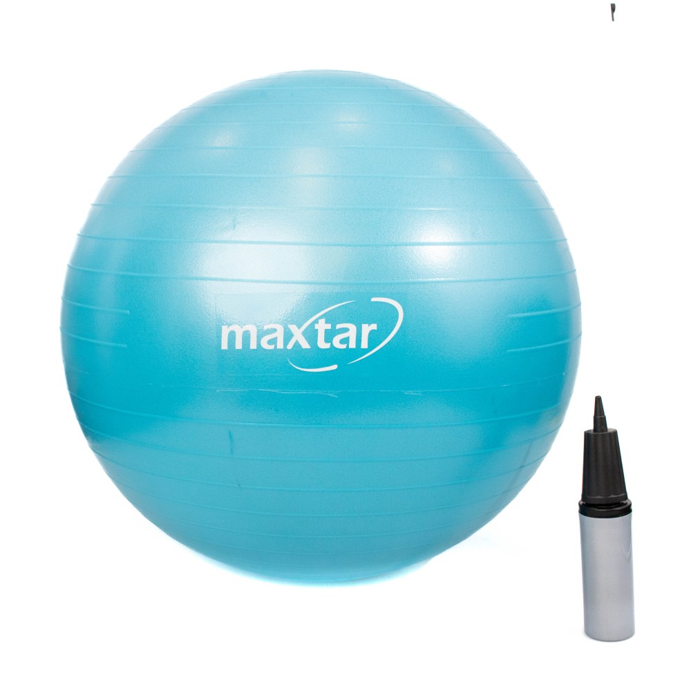 Minge Gimnastica Maxtar Fitness 65 cm, 0.92 kg, albastru