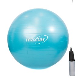 Minge Gimnastica Maxtar Fitness 65 cm, 0.92 kg, albastru
