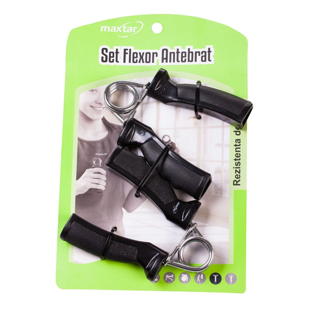 Set flexor Maxtar, Negru, 26*17*3 cm