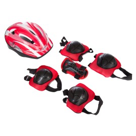 Set protectii Maxtar, Rosu, Casca 55 cm