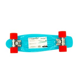 Skateboard Maxtar Chase, turcoaz cu rosu, 57x15 cm
