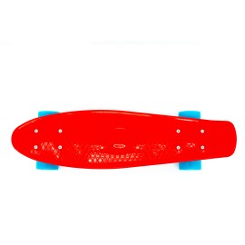 Skateboard Maxtar Chase, rosu cu turcoaz, 57x15 cm