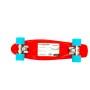 Skateboard Maxtar Chase, rosu cu turcoaz, 57x15 cm