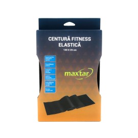 Centura KUNST fitness, elastica, 130 x 25 cm, neagra