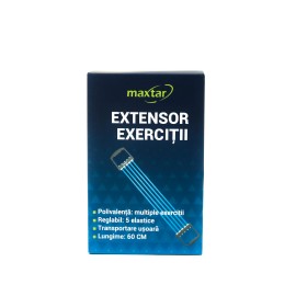Extensor fitness, MAXTAR, 5 arcuri, reglabil, 2 manere