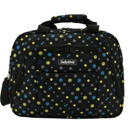 Geanta avion Lamonza Smiley Face Be Happy 36x29x14 cm, 0.48 kg, , atasabila la maner troler