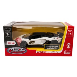 Masinuta Lamborghini Aventador SVJ, MSZ, 1:32, Alb
