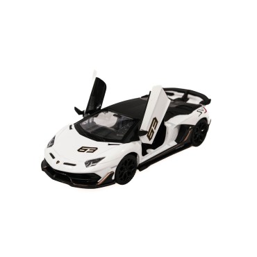 Masinuta Lamborghini Aventador SVJ, MSZ, 1:32, Alb