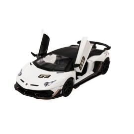 Masinuta Lamborghini Aventador SVJ, MSZ, 1:32, Alb
