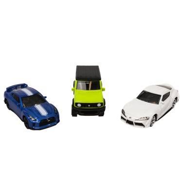 Set 3 masinute: Toyota GR Supra/Nissan GT-R/Suzuki Jimny 2018  MSZ 1:58/1:64/1:48
