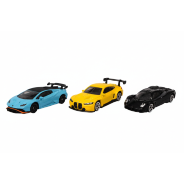 SET Masinute Lamborghini Huracon STO MSZ 1:64, FBMW M4 GT3 MSZ 1:64, Pagani Utopia MSZ 1:64
