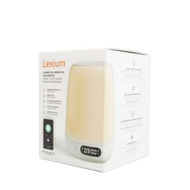 Lampa de veghe cu control tactil, difuzor bluetooth, ceas alarma, 16.5x12.5x12.5 cm, Lexium