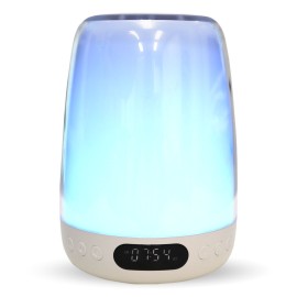 Lampa de veghe cu control tactil, difuzor bluetooth, ceas alarma, 16.5x12.5x12.5 cm, Lexium