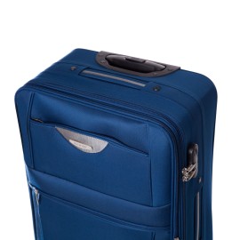 Troler Atlanta 64x41x24 cm, 3.30 kg, extensibil 30%, albastru