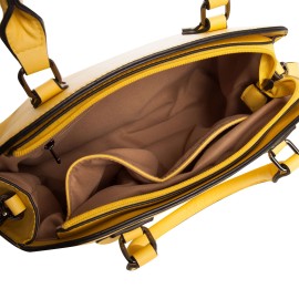 Geanta dama Amber Model 1, 30x23x12 cm, galbena
