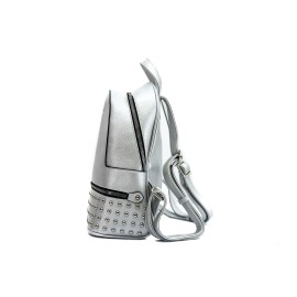 Rucsac dama Lamonza Xena argintiu 26x11x31 cm