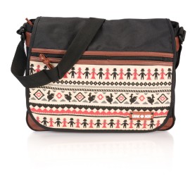 Geanta umar Maya 36x12x29 cm, 300 gr, negru / maro