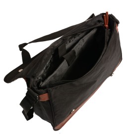 Geanta umar Maya 36x12x29 cm, 300 gr, negru / maro