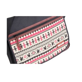 Geanta umar Maya 36x12x29 cm, 300 gr, negru / maro