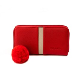 LAMONZA PORTOFEL DE DAMA OFELIA ROSU 20X11X2.5 CM