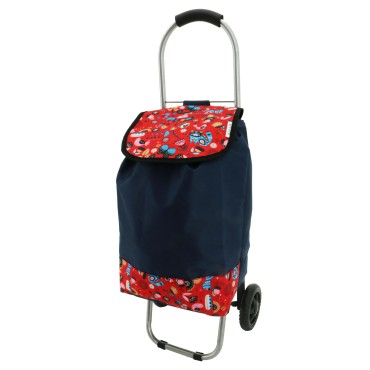 SACOSA PIATA 28 L CU CARUCIOR ALBASTRU