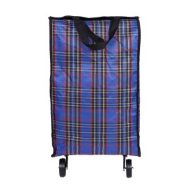 SACOSA DE PIATA CU ROTI 25 L ALBASTRU NEGRU