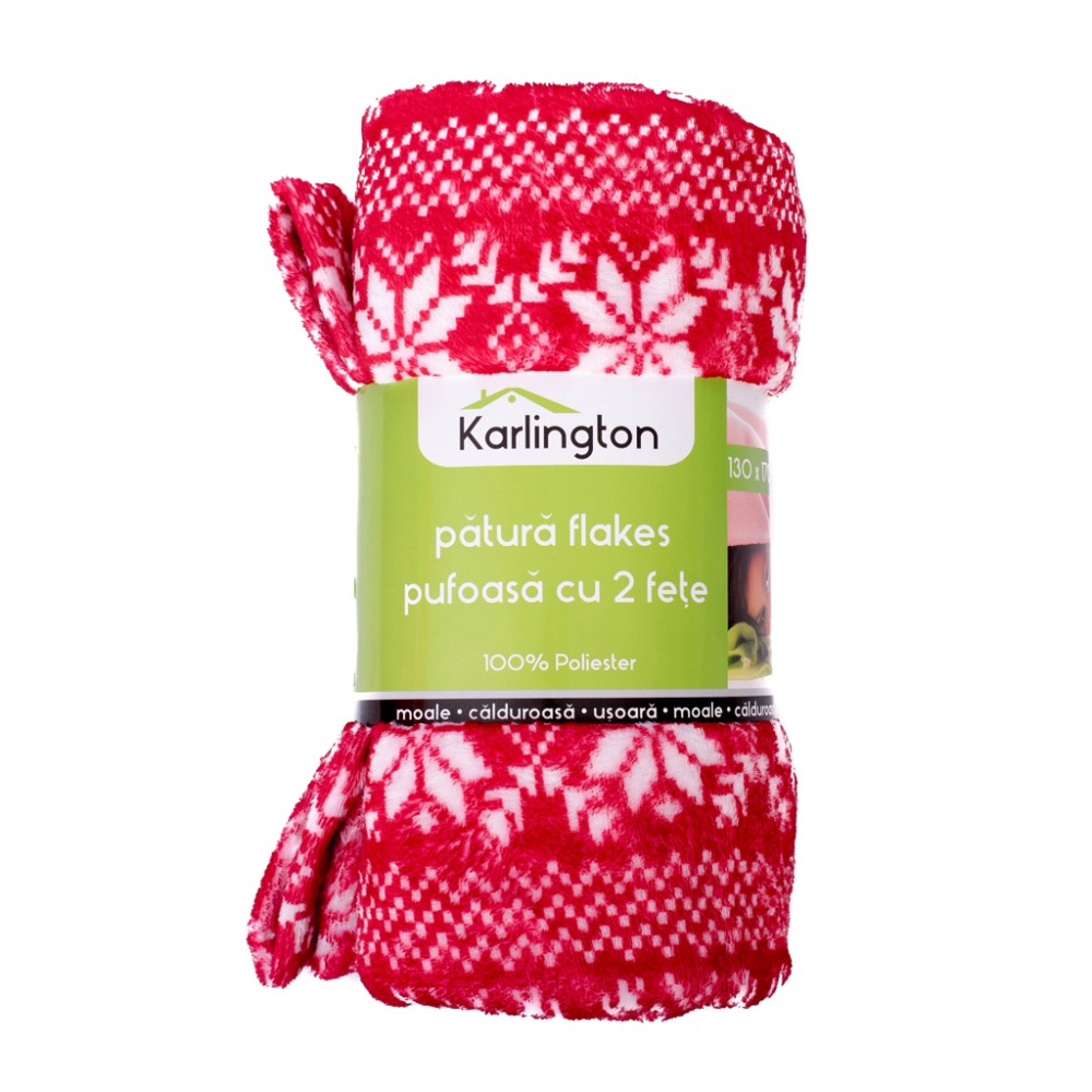 KARLINGTON, PATURA FLAKES ,PUFOASA CU 2 FETE ,  130 X 170 CM