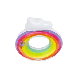 BESTWAY COLAC GONFLABIL CU TETIERA  RAINBOW 107 CM